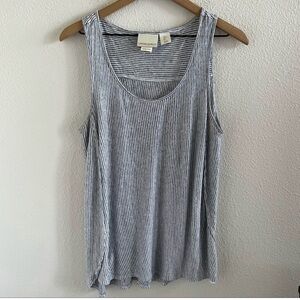 Cynthia Rowley Blue and White Striped Tank Top